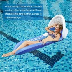 Ensoleillé Air Matelas Piscine Gonflable Hamac D'eau Jouets D'eau Jouets De Piscine D'été Bleu 160 * 90cm,GUA.B/bon -Piscine Soldes Boutique 64686753 3