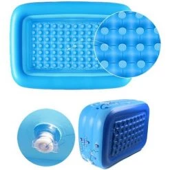 FR-LIFE Piscine Gonflable Pour Les Enfants,BR-Vie Piscine De Pagayage Rectangulaire Familiale, Mini Baignoire Gonflable Piscine, Pour Jardins Extérieurs Jardin 115x70x34cm -Piscine Soldes Boutique 64706213 2