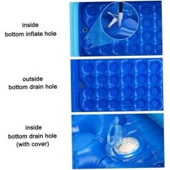 FR-LIFE Piscine Gonflable Pour Les Enfants,BR-Vie Piscine De Pagayage Rectangulaire Familiale, Mini Baignoire Gonflable Piscine, Pour Jardins Extérieurs Jardin 115x70x34cm -Piscine Soldes Boutique 64706213 3