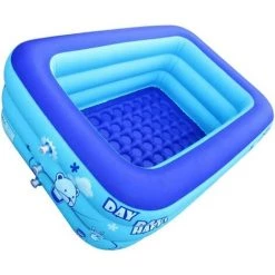 FR-LIFE Piscine Gonflable Pour Les Enfants,BR-Vie Piscine De Pagayage Rectangulaire Familiale, Mini Baignoire Gonflable Piscine, Pour Jardins Extérieurs Jardin 115x70x34cm -Piscine Soldes Boutique 64706213 4