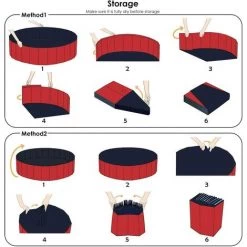 BENOBBY KIDS Pecute Piscine Pour Chien | Baignoire Chien Pliable | Tissus Non Toxique, Piscine Enfant | Pour Jardin, Patio Ou Salle De Bain, Plus Robuste | Nouvelle Version - Résistant à L'usure,30*10cm，rouge -Piscine Soldes Boutique 64861859 5