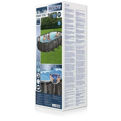 Piscine Tubulaire Bestway Ovale 610x366x122 Cm - Accessoires Inclus 6 Piscine Tubulaire Bestway Ovale 610x366x122 Cm - Accessoires Inclus – Image 4
