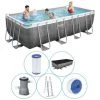 Piscine Tubulaire Bestway Rectangulaire 488x244x122 Cm - Accessoires Inclus -Piscine Soldes Boutique 65181714 1