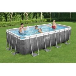 Piscine Tubulaire Bestway Rectangulaire 488x244x122 Cm - Accessoires Inclus -Piscine Soldes Boutique 65181719 2
