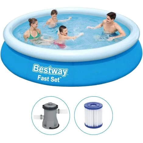 Piscine Gonflable Bestway Ronde 366x76 Cm - Avec Pompe De Filtration 3 Piscine Gonflable Bestway Ronde 366x76 Cm - Avec Pompe De Filtration