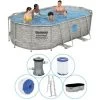 Piscine Tubulaire Bestway Ovale 427x250x100 Cm - Accessoires Inclus 1 Piscine Tubulaire Bestway Ovale 427x250x100 Cm - Accessoires Inclus -Piscine Soldes Boutique 65182515 1