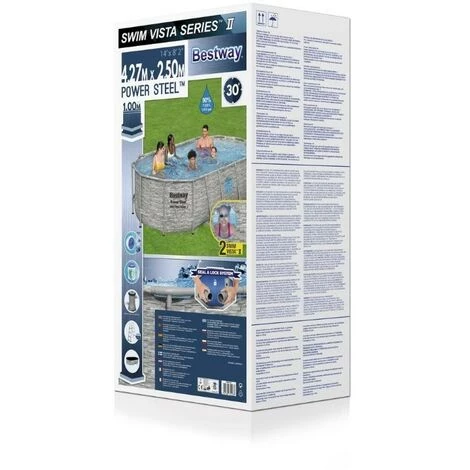 Piscine Tubulaire Bestway Ovale 427x250x100 Cm - Accessoires Inclus 6 Piscine Tubulaire Bestway Ovale 427x250x100 Cm - Accessoires Inclus – Image 4