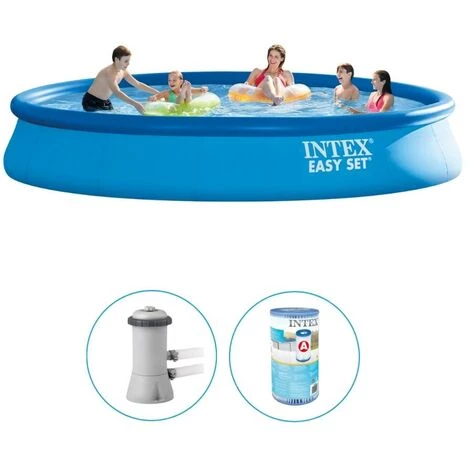 Piscine Gonflable Intex Ronde 457x84 Cm - Avec Pompe De Filtration 3 Piscine Gonflable Intex Ronde 457x84 Cm - Avec Pompe De Filtration