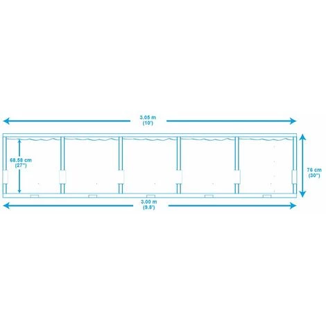 EDG By AQUALUX INTERNATIONAL Kit Piscine Hors Sol - Tubulaire - Ronde - 366 X 76 Cm - Avec Filtration - Bleu 6 EDG By AQUALUX INTERNATIONAL Kit Piscine Hors Sol - Tubulaire - Ronde - 366 X 76 Cm - Avec Filtration - Bleu – Image 4