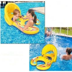 BENOBBY KIDS Flotteurs Pour Bébé, Flotteur De Natation Pour Bébé, Flotteur De Cou Pour Bébé Réglable Gonflable Double Airbag Flotteur De Natation Piscine Anneau De Bain Pour Enfants (jaune) -Piscine Soldes Boutique 65371624 2