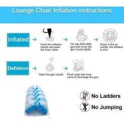 BENOBBY KIDS Hamac Flottant, Hamac à Eau 4 En 1 Chaise Longue Flottante Tapis De Hamac Flottant Piscine Chaise Longue Tapis Piscine Adultes Lit D'eau Flottant (Bleu) -Piscine Soldes Boutique 65371804 3