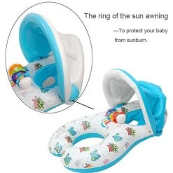 BENOBBY KIDS Flotteurs Pour Bébé, Flotteur De Natation Pour Bébé, Flotteur De Cou De Bébé Réglable Gonflable Double Airbag Flotteur De Natation Piscine Anneau De Bain Pour Enfants (poisson De Mer - Blanc Cassé) -Piscine Soldes Boutique 65372578 3