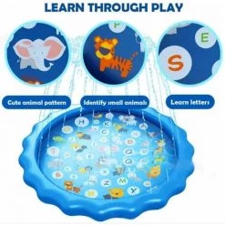 BDD Lettres De Dessin Animé Tapis De Pulvérisation Tapis De Jeu De Pelouse En Plein Air Pour Enfants Tapis De Jeu D'eau Jouets Tapis D'arrosage 170cm -Piscine Soldes Boutique 65376299 3