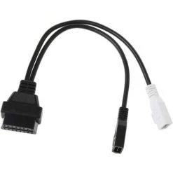 BENOBBY KIDS Convient à Audi 2Pins à OBDII 16 Câble D'adaptateur De Connecteur Femelle PIN DLC First Fits Pour Audi 2 Épingle à OBD2 16 Épingler