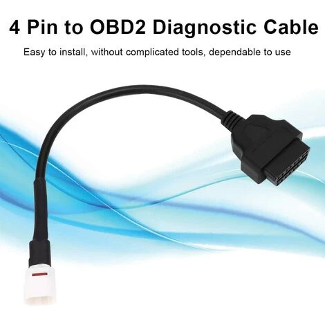 BENOBBY KIDS Adaptateur De Câble De Diagnostic, Adaptateur 4 Broches Vers Obd2, Scanner De Connecteur De Câble OBD2 Pour Moto Vélo ATV 6 BENOBBY KIDS Adaptateur De Câble De Diagnostic, Adaptateur 4 Broches Vers Obd2, Scanner De Connecteur De Câble OBD2 Pour Moto Vélo ATV – Image 4
