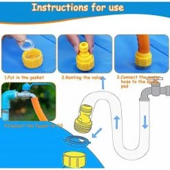OSQI Piscine D'arrosage Pour Enfants, Tampons Anti-éclaboussures De Jeu D'eau Durables Pour Enfants De 68 Pouces, Piscine D'éclaboussures Remplie D'eau De Jardin D'été Pour Enfants Et Chiens -Piscine Soldes Boutique 65503698 5