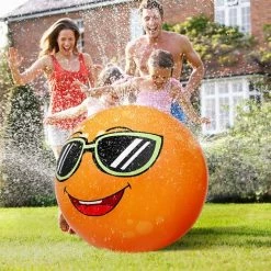 OSQI Jouets Gonflables Orange D'arroseur, Arroseur Extérieur De Jet D'eau, Arroseur Extérieur De Cour De Jouet De Jeu De L'eau De 80cm Pour La Cour D'été Et Le Jeu Extérieur -Piscine Soldes Boutique 65503742 3