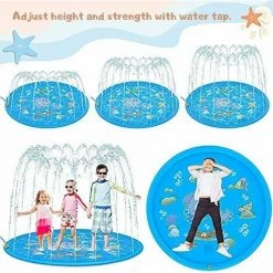 OSQI Tapis De Jeu Pour Tout-petits 170 Cm Gonflable En Plein Air Tapis De Jeu Piscine Arroseur Jouet Antidérapant été Cour Tapis De Jeu Bleu -Piscine Soldes Boutique 65504053 5