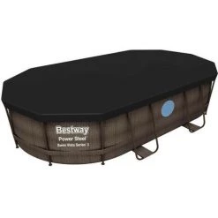 Kit Piscine Hors Sol Tubulaire BESTWAY - Power Steel™ - 488 X 305 X 107 Cm - Ovale (Avec Filtre A Sable, échelle, Bâche, Dif -Piscine Soldes Boutique 65616508 3