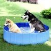 HELLO KITTY BAIN Piscine Pour Chien Baignoire Pour Animaux De Compagnie Piscine Pour Chien De Compagnie Pliable Piscine Pour Famille D'arrière-cour Portable Antidérapante (Taille: 120 × 30CM, Couleur: Bleu) -Piscine Soldes Boutique 65622919 1