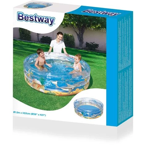 BESTWAY 51045 SEA LIFE PISCINE GONFLABLE TRANSPARENT 150 X 53 CM 6 BESTWAY 51045 SEA LIFE PISCINE GONFLABLE TRANSPARENT 150 X 53 CM – Image 4