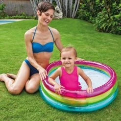 FVO Piscine Pataugeoire Gonflable Ronde 3 Boudins 86 X 25 Cm -Piscine Soldes Boutique 66167809 4