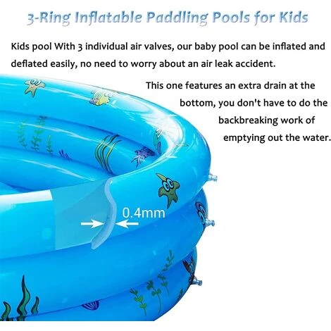 FVO Piscine Gonflable Enfant, PVC épais Gonflable, Tout-Petits Et Adultes Centre De Natation, Épaissi Piscine Pour Jardin, Fête De Piscine D’été De Piscine D’été 150*35cm 7 FVO Piscine Gonflable Enfant, PVC épais Gonflable, Tout-Petits Et Adultes Centre De Natation, Épaissi Piscine Pour Jardin, Fête De Piscine D’été De Piscine D’été 150*35cm – Image 5