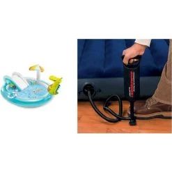 FVO Piscine Gonflable Pour Bébé , Pataugeoire, Piscine Gonflable En Plastique Pour Bébé Intérieure/extérieure, Fête D'été En Eau Sûre, 203cmX173cmX89cm