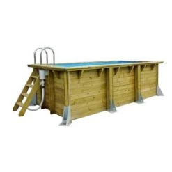 Piscine Bois Linéa UrbanPool 4,50 X 2,50 X 1,40 M - Liner Gris - Ubbink