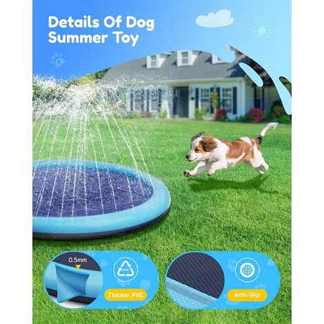 CESIèCLEFOU Piscine Pour Chien Pour Grands Et Petits Chiens, 100cm Piscine Pliable Pour Chien, Jouets D'eau Antidérapants épais Pour Chien, Tampon D'arrosage Durable Et Respectueux De L'environnement Lefou 5 CESIèCLEFOU Piscine Pour Chien Pour Grands Et Petits Chiens, 100cm Piscine Pliable Pour Chien, Jouets D'eau Antidérapants épais Pour Chien, Tampon D'arrosage Durable Et Respectueux De L'environnement Lefou – Image 3