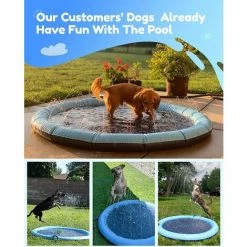 CESIèCLEFOU Piscine Pour Chien Pour Grands Et Petits Chiens, 100cm Piscine Pliable Pour Chien, Jouets D'eau Antidérapants épais Pour Chien, Tampon D'arrosage Durable Et Respectueux De L'environnement Lefou 11 CESIèCLEFOU Piscine Pour Chien Pour Grands Et Petits Chiens, 100cm Piscine Pliable Pour Chien, Jouets D'eau Antidérapants épais Pour Chien, Tampon D'arrosage Durable Et Respectueux De L'environnement Lefou -Piscine Soldes Boutique 66372752 5