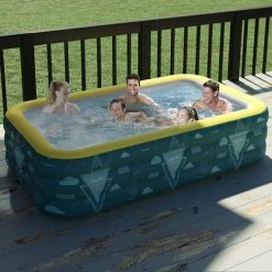 Piscine Gonflable, Jardin Piscine ,Piscine , Piscine Familiale Gonflable Automatique Sans Fil Piscine Pour Enfants, Double Baignoire Piscine Pour Enfants Adultes, Fête D'été Pour Jardin D'arrière-cour -Adélala -Piscine Soldes Boutique 66386712 3
