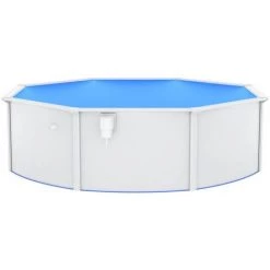 TRUE DEAL Piscine Ronde Avec Parois En Acier 460x120 Cm Blanc 9 TRUE DEAL Piscine Ronde Avec Parois En Acier 460x120 Cm Blanc -Piscine Soldes Boutique 67298739 3
