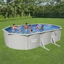 TRUE DEAL Bestway Piscine Encadrée Hors Sol Ovale Hydrium 610x360x120 Cm
