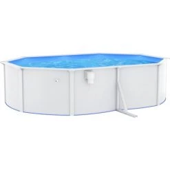 TRUE DEAL Piscine Ovale Avec Parois En Acier 490x360x120 Cm Blanc 9 TRUE DEAL Piscine Ovale Avec Parois En Acier 490x360x120 Cm Blanc -Piscine Soldes Boutique 67301869 3