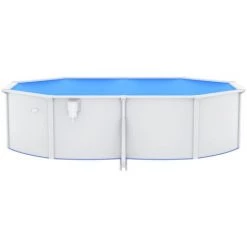TRUE DEAL Piscine Ovale Avec Parois En Acier 490x360x120 Cm Blanc 11 TRUE DEAL Piscine Ovale Avec Parois En Acier 490x360x120 Cm Blanc -Piscine Soldes Boutique 67301869 5