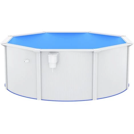 TRUE DEAL Piscine Avec Parois En Acier 360x120 Cm Blanc 6 TRUE DEAL Piscine Avec Parois En Acier 360x120 Cm Blanc – Image 4