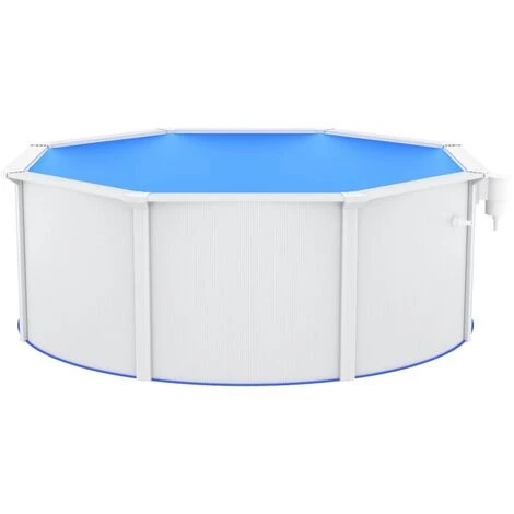 TRUE DEAL Piscine Avec Parois En Acier 360x120 Cm Blanc 7 TRUE DEAL Piscine Avec Parois En Acier 360x120 Cm Blanc – Image 5
