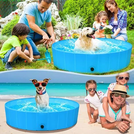 KARTOKNER Piscine Pour Chien, Baignoire Pour Chiens Pliable En PVC, Piscine Enfant, Résistant à L'usure, Antidérapant Pour Jardin, Patio, Salle De Bain, Extérieur Ou Intérieur, 80×20cm, Bleu 4 KARTOKNER Piscine Pour Chien, Baignoire Pour Chiens Pliable En PVC, Piscine Enfant, Résistant à L'usure, Antidérapant Pour Jardin, Patio, Salle De Bain, Extérieur Ou Intérieur, 80×20cm, Bleu – Image 2