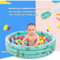 KARTOKNER Piscine Gonflable Enfant Ronde Baignoire Gonflable Pataugeoire Gonflable Enfant Piscinette Gonflable Bébé Piscine à Balles Pour Enfants Intérieur Et Exterieur (130*35cm, Vert) 9 KARTOKNER Piscine Gonflable Enfant Ronde Baignoire Gonflable Pataugeoire Gonflable Enfant Piscinette Gonflable Bébé Piscine à Balles Pour Enfants Intérieur Et Exterieur (130*35cm, Vert) -Piscine Soldes Boutique 67454625 3