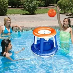 Cisea Ensemble De Volleyball Gonflable, Jeux Piscine Aire Enfant Exterieur Filet De Volleyball Et Panier De Basket Jeux D'adresse Flotant Avec Balles -Piscine Soldes Boutique 67563854 4