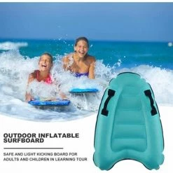QERSTA Body Surfing Float Board Surf Rider Pour Slip And Slides Pool Water Game Portable Dual Boogie Board Wave Bodyboard Water Beach Fun Toy Design Double Couleur Pour Enfants Et Adultes (Dinosaure) -Piscine Soldes Boutique 67646968 4
