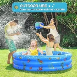 GRID COOL Pataugeoire Ronde Pour Enfants Piscine Gonflable Pour Enfants En PVC Piscine Hors Sol à Thème Océanique Pour Le Jardin Pour Enfants Adultes Et Familles (130 CM) 9 GRID COOL Pataugeoire Ronde Pour Enfants Piscine Gonflable Pour Enfants En PVC Piscine Hors Sol à Thème Océanique Pour Le Jardin Pour Enfants Adultes Et Familles (130 CM) -Piscine Soldes Boutique 67917086 3