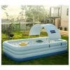 Cisea Piscine Gonflable Familiale, Grande Piscine Plus épaisse Avec Auvent Pour Enfants, Adultes, Tout-petits à Partir De 3 Ans, Piscines Gonflables Hors Sol, Jardin, Arrière-cour, Fête Aquatique Estivale(2.1M,4 Layer)
