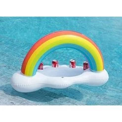 WAVE Bar De Piscine Gonflable Nuage Arc-en-Ciel Bar Flottant Boisson Salade Fruits Pour Piscine Ou Spa Flotteur Fête Accessoires été