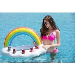 WAVE Bar De Piscine Gonflable Nuage Arc-en-Ciel Bar Flottant Boisson Salade Fruits Pour Piscine Ou Spa Flotteur Fête Accessoires été -Piscine Soldes Boutique 68334922 3