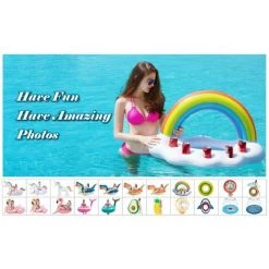 WAVE Bar De Piscine Gonflable Nuage Arc-en-Ciel Bar Flottant Boisson Salade Fruits Pour Piscine Ou Spa Flotteur Fête Accessoires été -Piscine Soldes Boutique 68334922 5