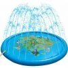 Cisea Piscine Gonflable Splash Pad Gonflable 170 Cm, Splash Water Pad Outdoor Pataugeoire, Splash Play Mat Water Toys Pour Enfants, Tout-petits, Bébés, Jeux Amusants à L'extérieur -Piscine Soldes Boutique 68585117 1