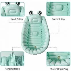 GRID COOL Piscine Enfant Baignoire Gonflable Verte Pour Bébé Mini Piscine De Voyage Pliable Portable Aide Les Nourrissons à La Baignoire Pour Tout-petits Baignoire De Voyage Antidérapante Avec Pompe à Air 11 GRID COOL Piscine Enfant Baignoire Gonflable Verte Pour Bébé Mini Piscine De Voyage Pliable Portable Aide Les Nourrissons à La Baignoire Pour Tout-petits Baignoire De Voyage Antidérapante Avec Pompe à Air -Piscine Soldes Boutique 68589291 5