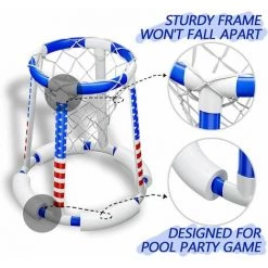 GRID COOL Piscine Gonflable Comprend Un Cerceau, 2 Balles Et Un Cerceau De Basket-ball De Piscine à Pompe, Un Cerceau De Basket Flottant, Parfait Pour Le Jeu De Base-ball Aquatique Compétitif 9 GRID COOL Piscine Gonflable Comprend Un Cerceau, 2 Balles Et Un Cerceau De Basket-ball De Piscine à Pompe, Un Cerceau De Basket Flottant, Parfait Pour Le Jeu De Base-ball Aquatique Compétitif -Piscine Soldes Boutique 68589661 3